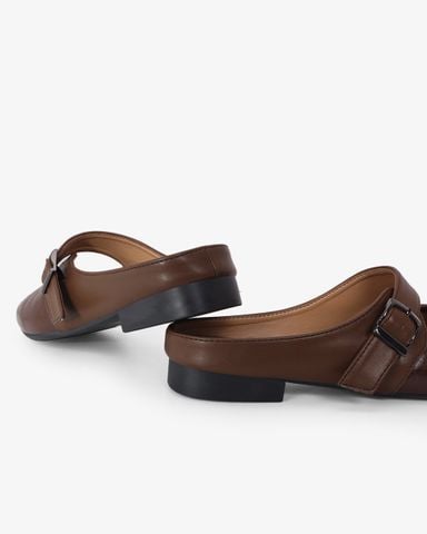 Dép Bít Mũi Hạnh Dung Khóa Nâu HD11114AV