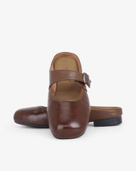 Dép Bít Mũi Hạnh Dung Khóa Nâu HD11114AV