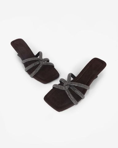 Dép Cao Gót Hạnh Dung Quai Xoàn Chéo HD11120AV