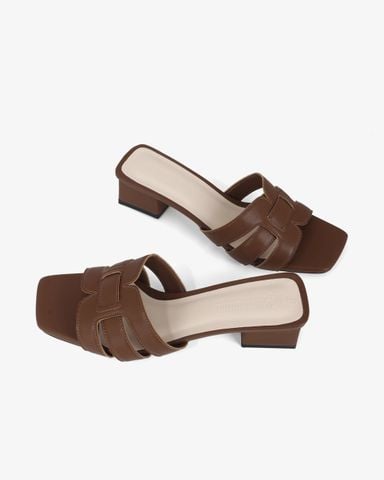 Dép Cao Gót Hạnh Dung Ba Quai Đắp Ngang HD11129AV