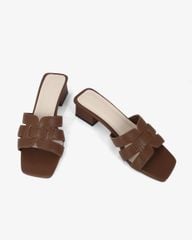 Dép Cao Gót Hạnh Dung Ba Quai Đắp Ngang HD11129AV