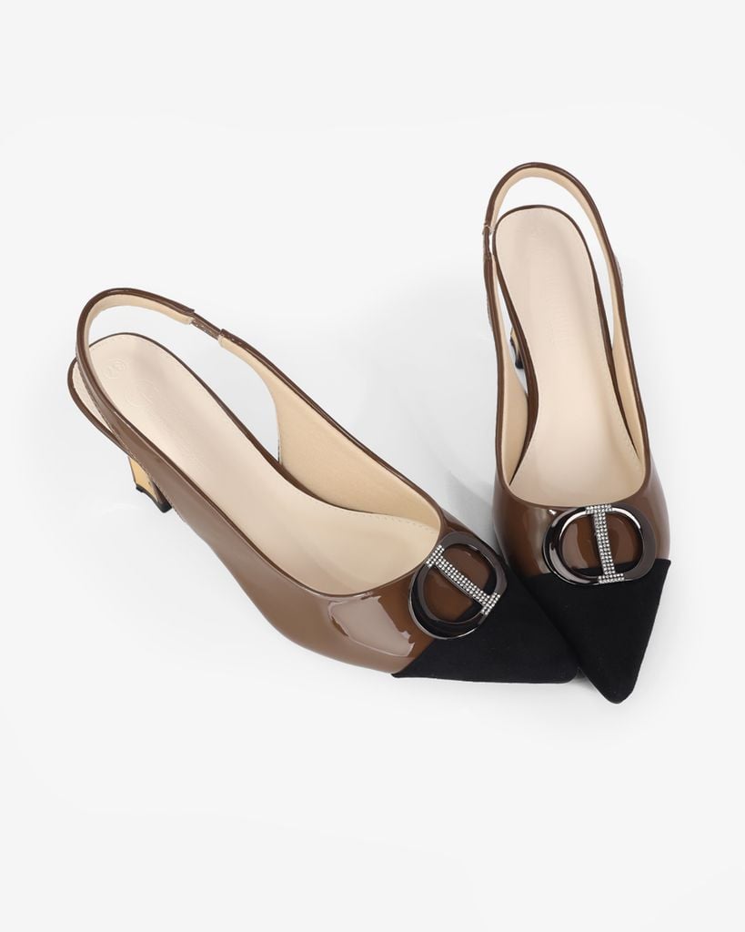 Giày Sandal Hạnh Dung Hai Màu Khóa Tròn HD11140AV