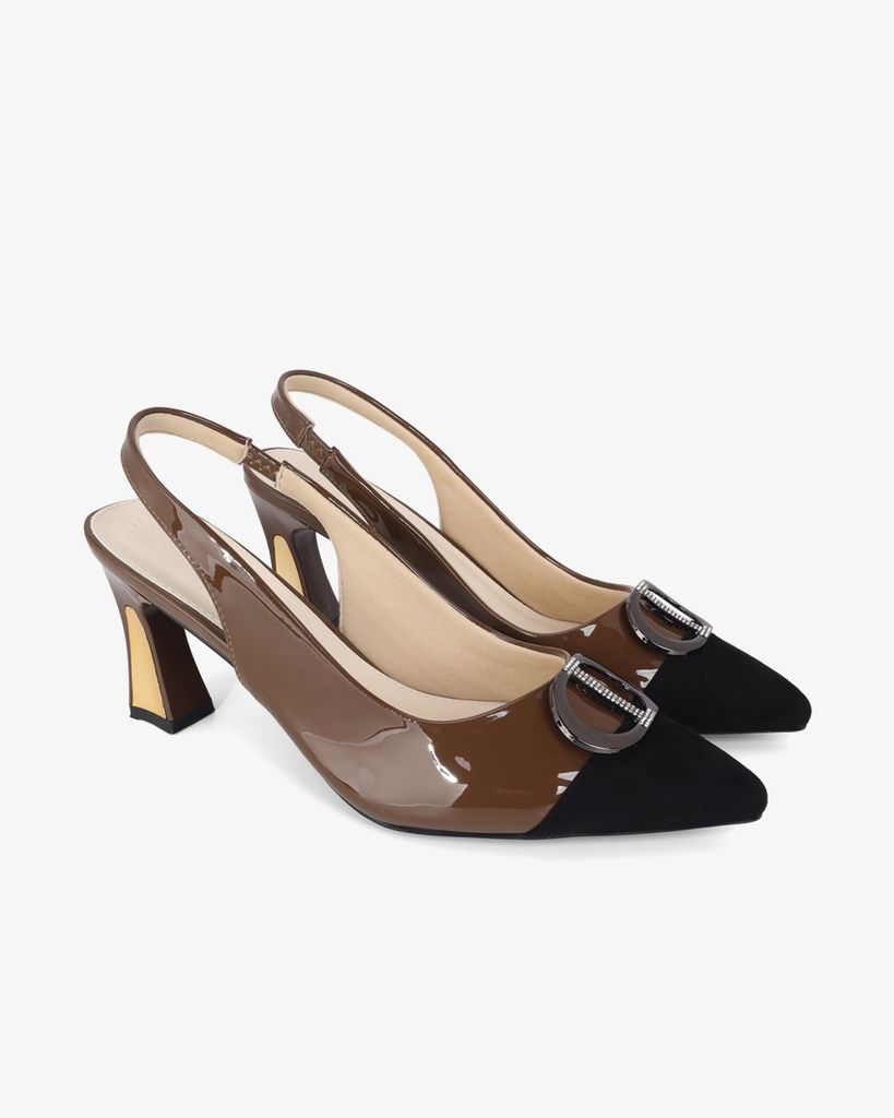 Giày Sandal Hạnh Dung Hai Màu Khóa Tròn HD11140AV