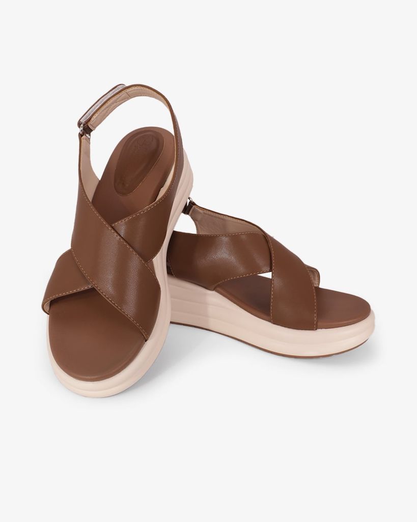 Sandal Đế Xuồng Hạnh Dung Hai Bản Quai Chéo To HD11148AV