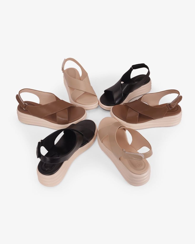 Sandal Đế Xuồng Hạnh Dung Hai Bản Quai Chéo To HD11148AV