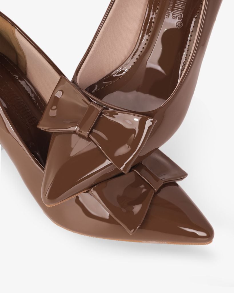 Giày Cao Gót Hạnh Dung Khóa Nơ HD11165AV