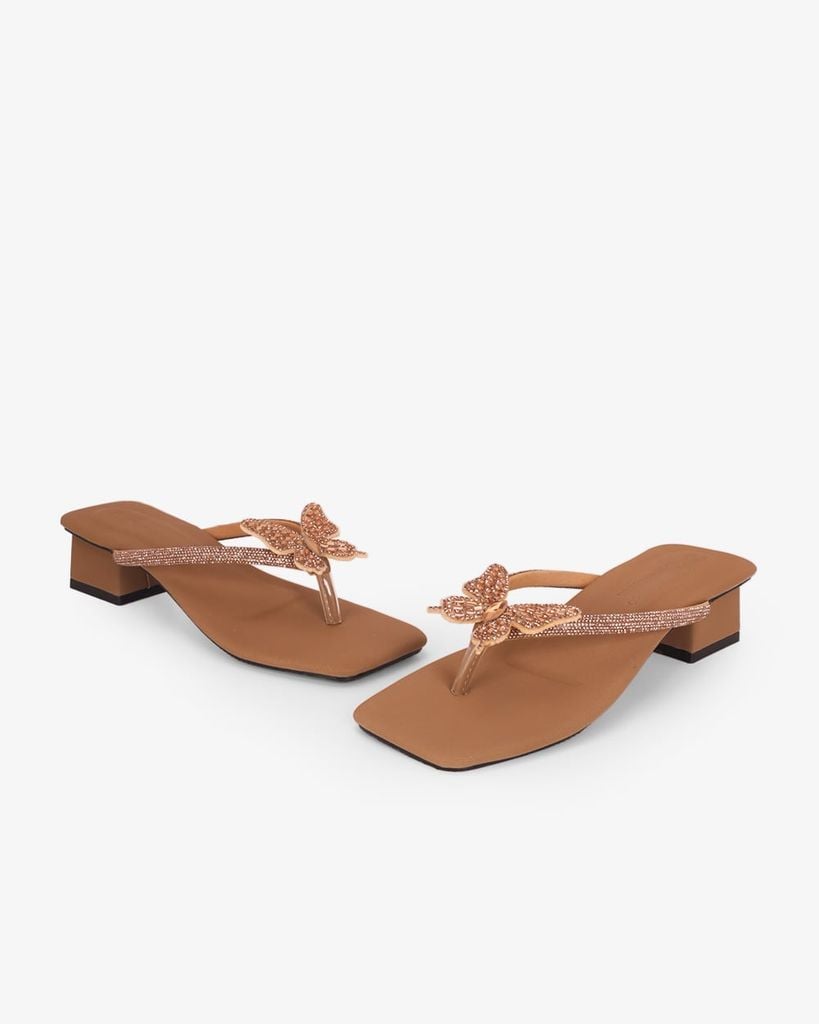 Dép Cao Gót Hạnh Dung Xỏ Ngón  Khóa Hoạt Hình