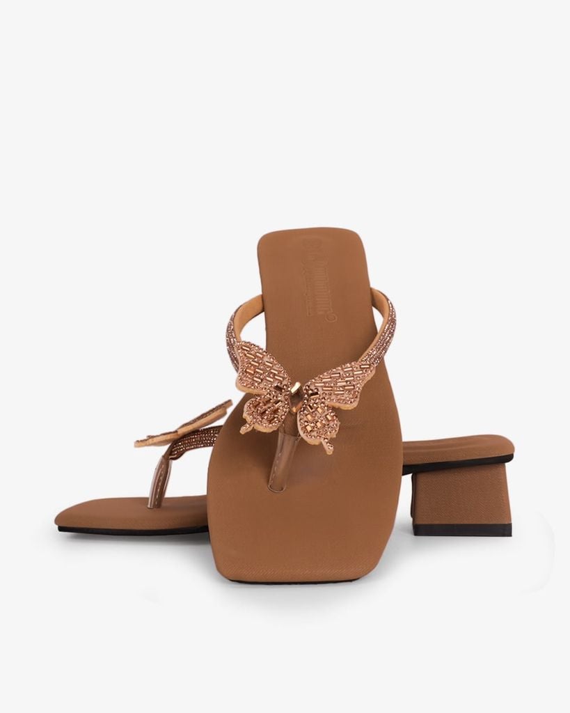 Dép Cao Gót Hạnh Dung Xỏ Ngón  Khóa Hoạt Hình