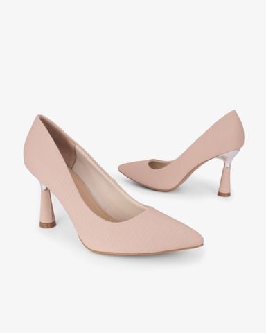 Giày Cao Gót Hạnh Dung Lụa Vân Nổi HD11169AV