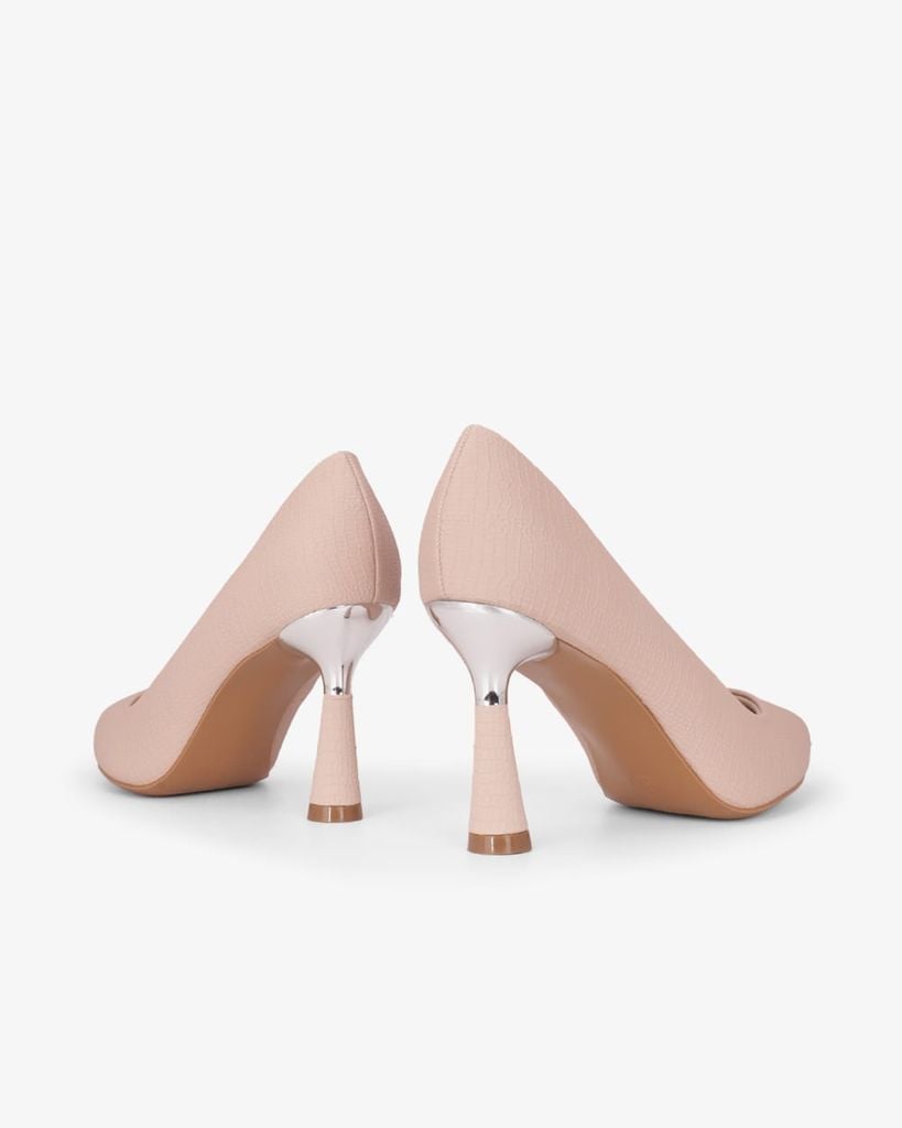 Giày Cao Gót Hạnh Dung Lụa Vân Nổi HD11169AV