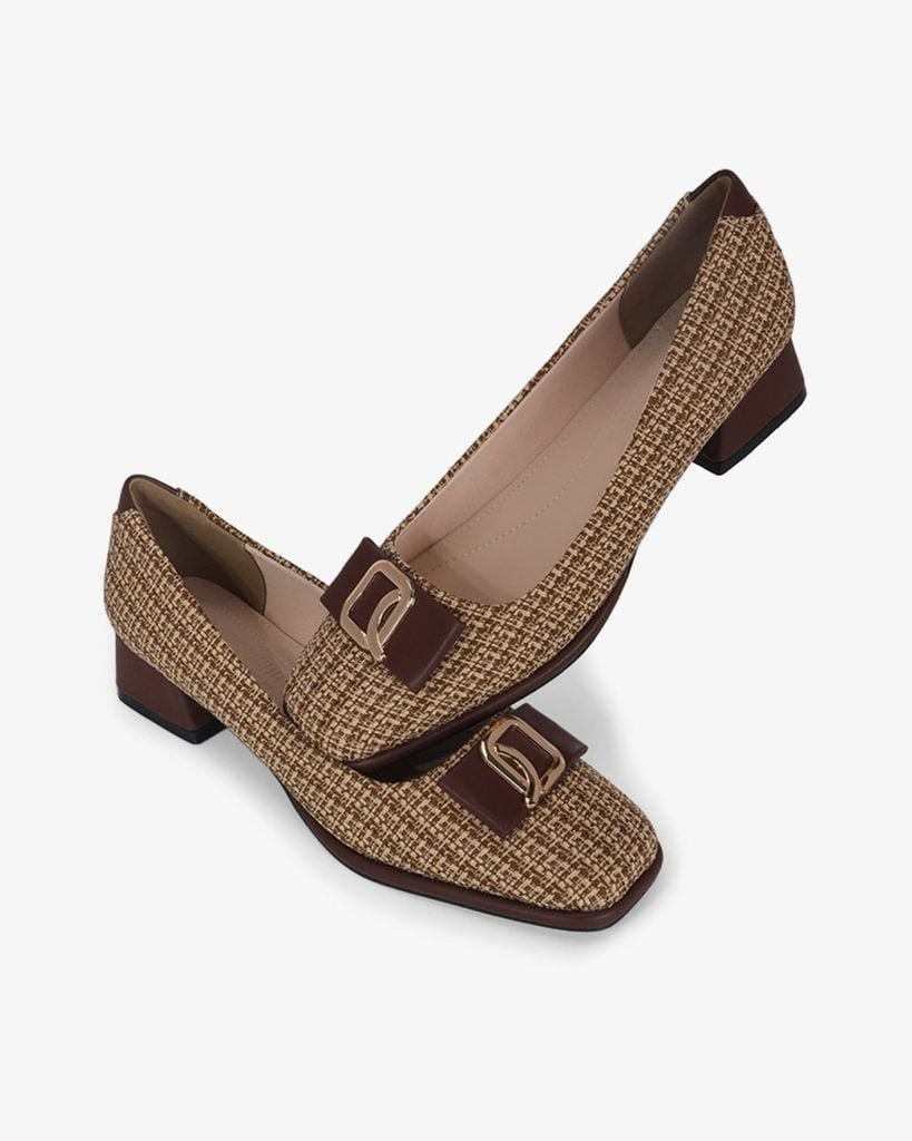 Giày Cao Gót Hạnh Dung Quai Nơ Khóa HD1195AV