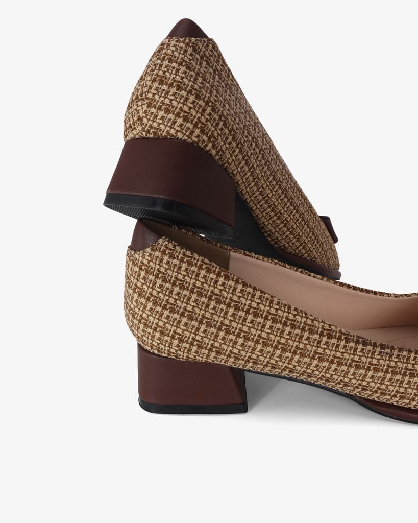 Giày Cao Gót Hạnh Dung Quai Nơ Khóa HD1195AV