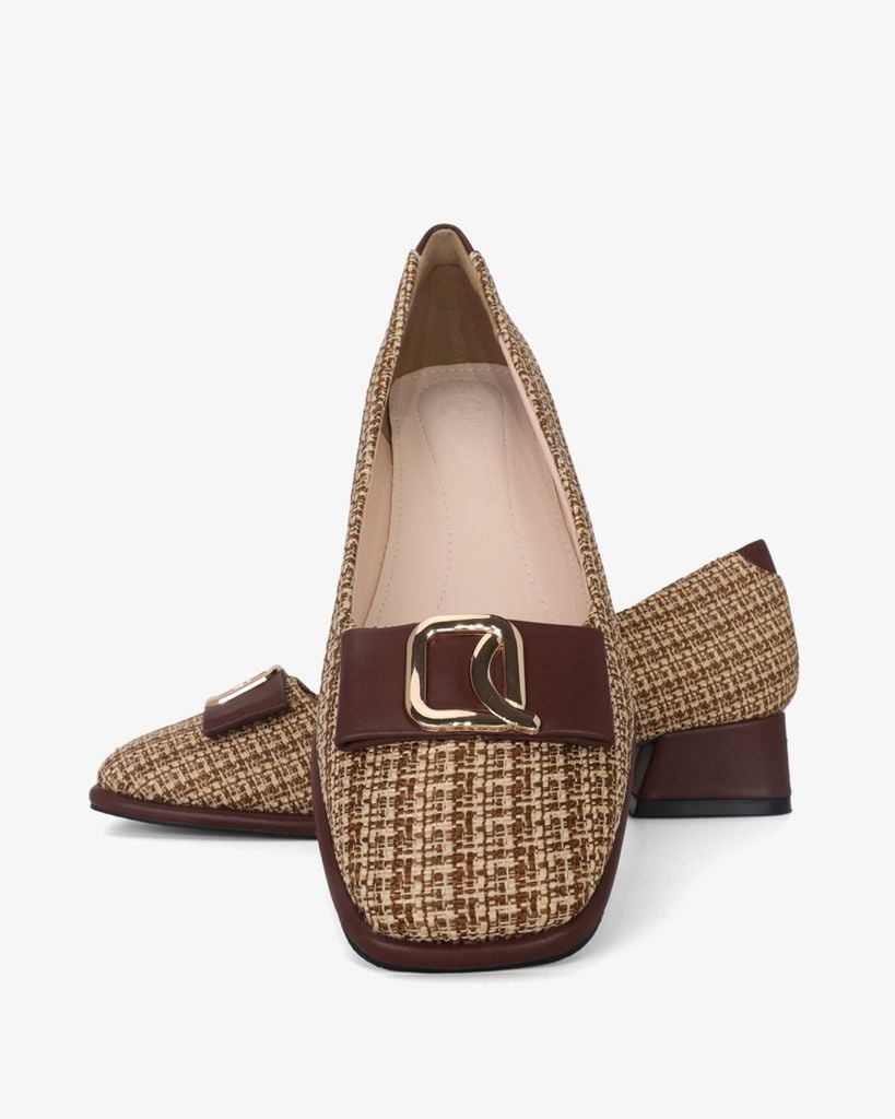 Giày Cao Gót Hạnh Dung Quai Nơ Khóa HD1195AV