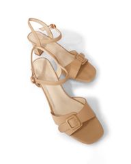 Sandal Cao Gót Hạnh Dung Quai Ngang Khóa Nịt HD27276BI