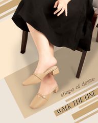 Dép Bít Mũi Hạnh Dung Mũi Vuông Đính Hoa Tuyết HD27290BI