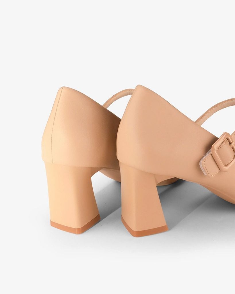 Giày Cao Gót Hạnh Dung Bít Mũi Hậu Dán HD27292BI