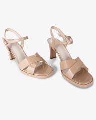 Sandal Cao Gót Hạnh Dung Quai Chéo Gót Trụ HD27307BI