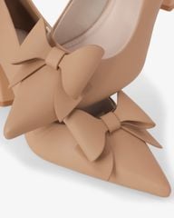 Giày Cao Gót Hạnh Dung Mũi Nhọn Khóa Nơ HD27333BI