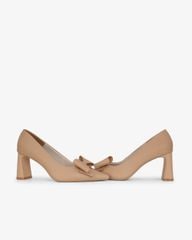 Giày Cao Gót Hạnh Dung Mũi Nhọn Khóa Nơ HD27333BI