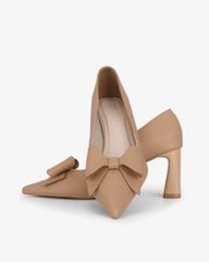 Giày Cao Gót Hạnh Dung Mũi Nhọn Khóa Nơ HD27333BI