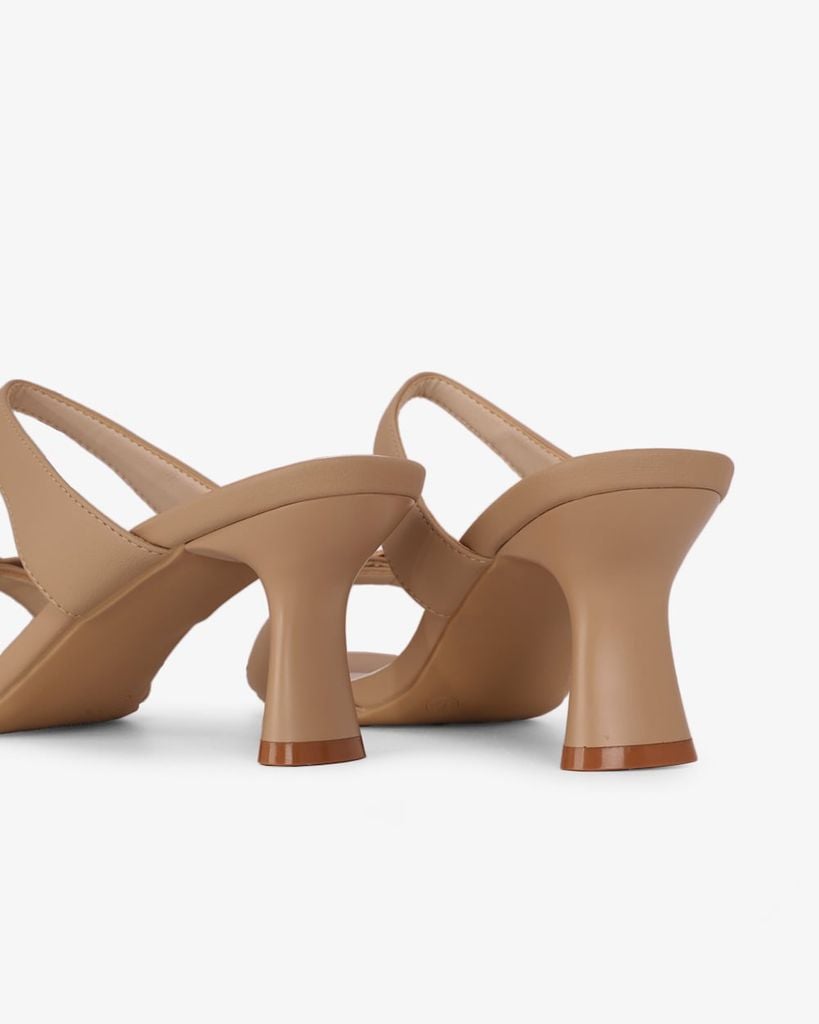 Dép Cao Gót Hạnh Dung Quai Đôi Khóa Nơ HD27334BI