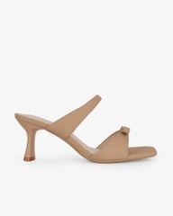 Dép Cao Gót Hạnh Dung Quai Đôi Khóa Nơ HD27334BI