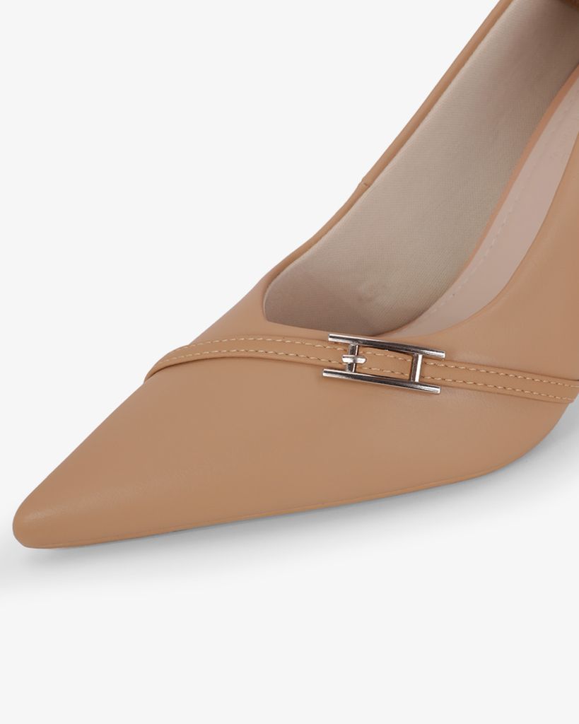 Giày Cao Gót Hạnh Dung Quai Chéo Khóa HD27336BI