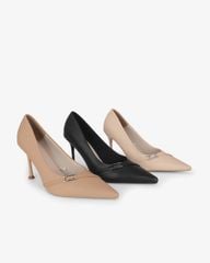 Giày Cao Gót Hạnh Dung Quai Chéo Khóa HD27336BI