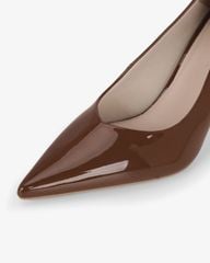 Giày Cao Gót Hạnh Dung Da Bóng Mũi Nhọn HD27337BI