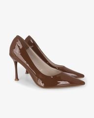 Giày Cao Gót Hạnh Dung Da Bóng Mũi Nhọn HD27337BI