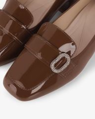 Giày Cao Gót Hạnh Dung Yếm Khóa Tròn HD27339BI