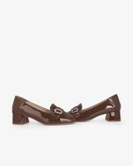 Giày Cao Gót Hạnh Dung Yếm Khóa Tròn HD27339BI