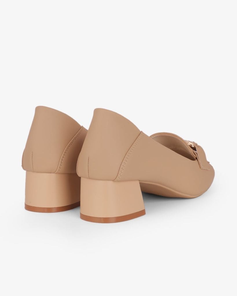 Giày Cao Gót Hạnh Dung Yếm Khóa Nơ HD27340BI