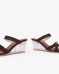 Dép Đế Xuồng Hạnh Dung Quai Chéo Dây Xoàn HD27344BI