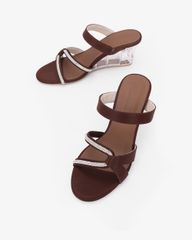 Dép Đế Xuồng Hạnh Dung Quai Chéo Dây Xoàn HD27344BI