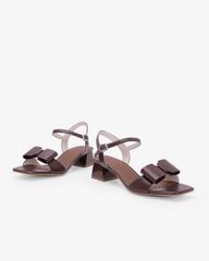 Sandal Hạnh Dung Cao Gót Quai Nơ To  HD27345BI