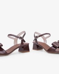 Sandal Hạnh Dung Cao Gót Quai Nơ To  HD27345BI