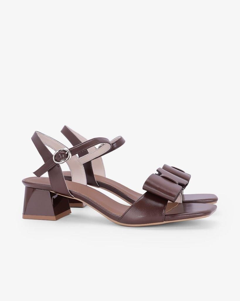 Sandal Hạnh Dung Cao Gót Quai Nơ To  HD27345BI