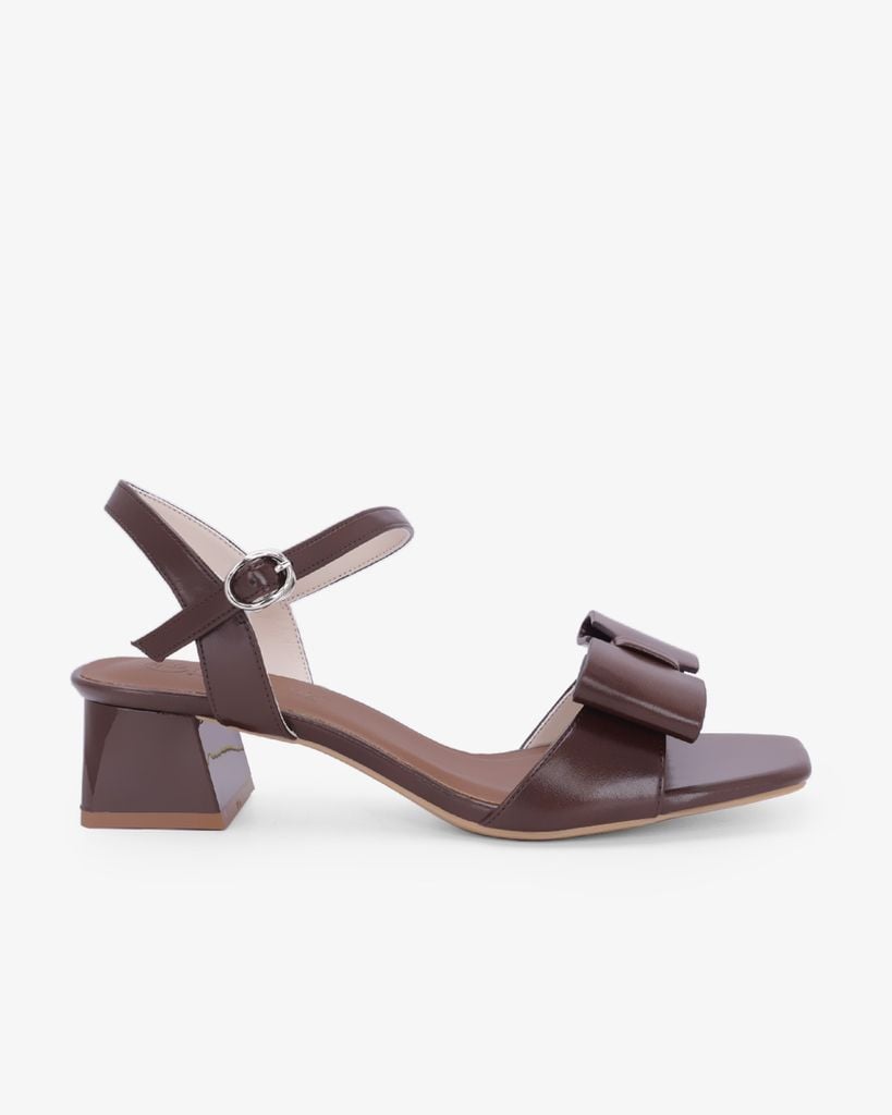 Sandal Hạnh Dung Cao Gót Quai Nơ To  HD27345BI