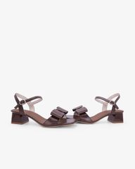 Sandal Hạnh Dung Cao Gót Quai Nơ To  HD27345BI