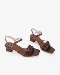 Sandal Hạnh Dung Cao Gót Quai Chéo Khóa HD27346BI