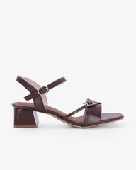 Sandal Hạnh Dung Cao Gót Quai Chéo Khóa HD27346BI