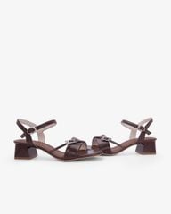 Sandal Hạnh Dung Cao Gót Quai Chéo Khóa HD27346BI