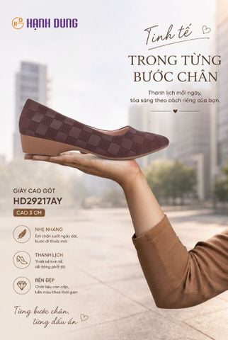 Giày Cao Gót Hạnh Dung Caro HD29217AY