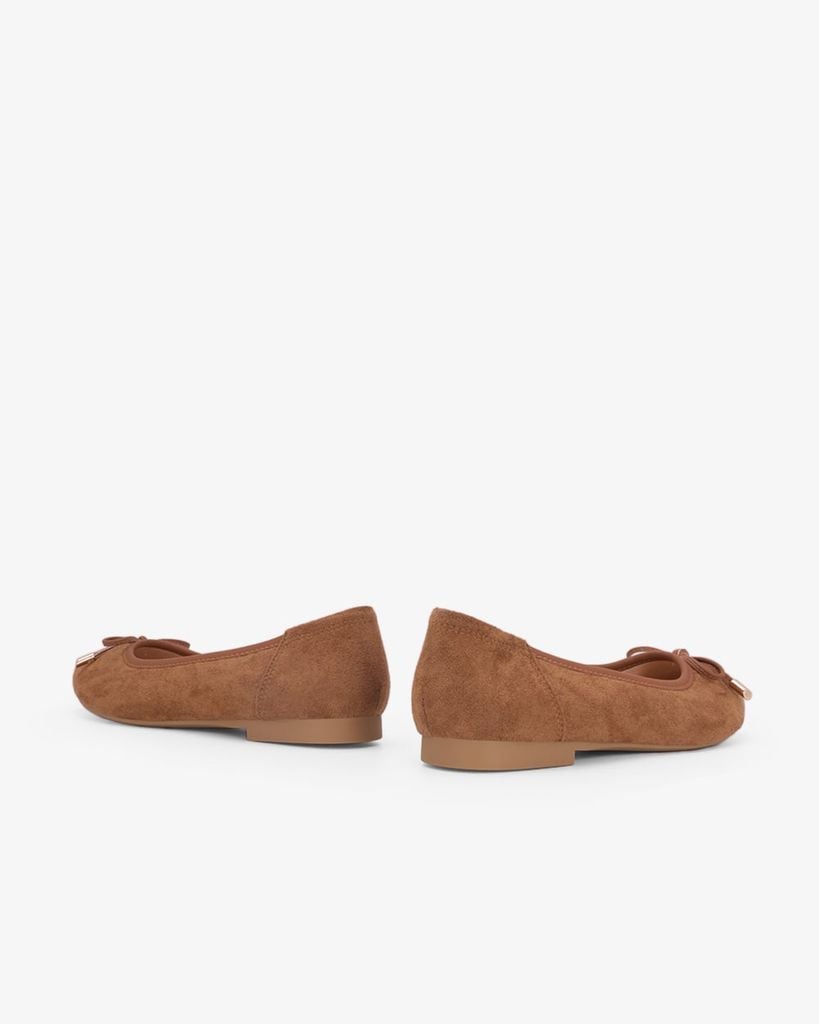 Giày Búp Bê Hạnh Dung Nhung Nơ HD29229AY