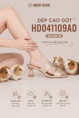 Dép Cao Gót Hạnh Dung Nhị Ngang Quai Gân Vân HD041109AD