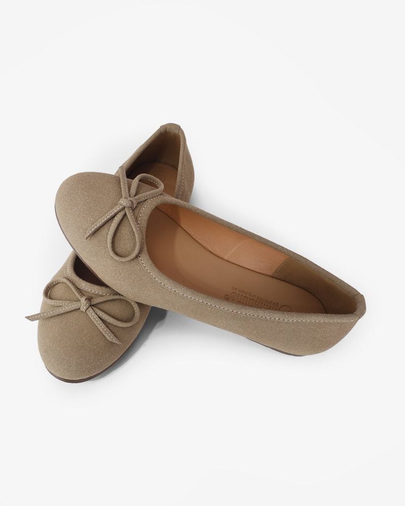 Giày Búp Bê Hạnh Dung Mũi Tròn Quai Nơ HD11112AV