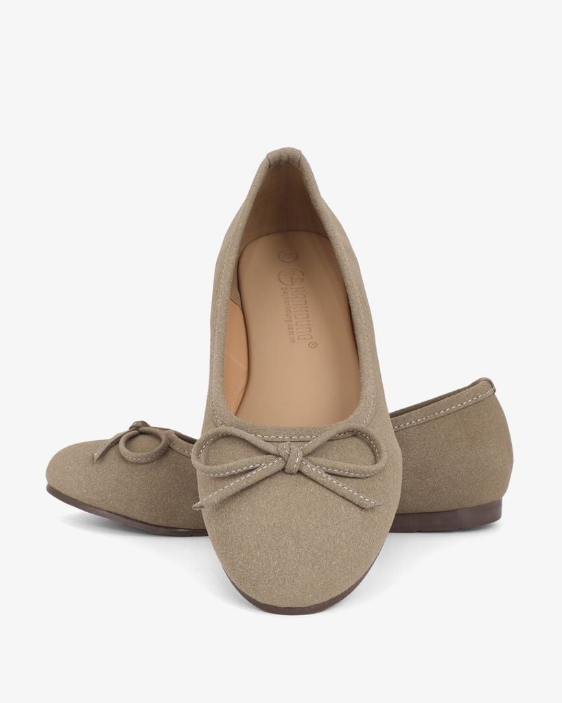 Giày Búp Bê Hạnh Dung Mũi Tròn Quai Nơ HD11112AV