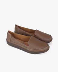 Giày Mọi Hạnh Dung Da Trơn May Chỉ Nổi HD041090AD