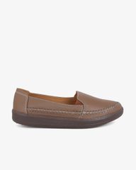 Giày Mọi Hạnh Dung Da Trơn May Chỉ Nổi HD041090AD